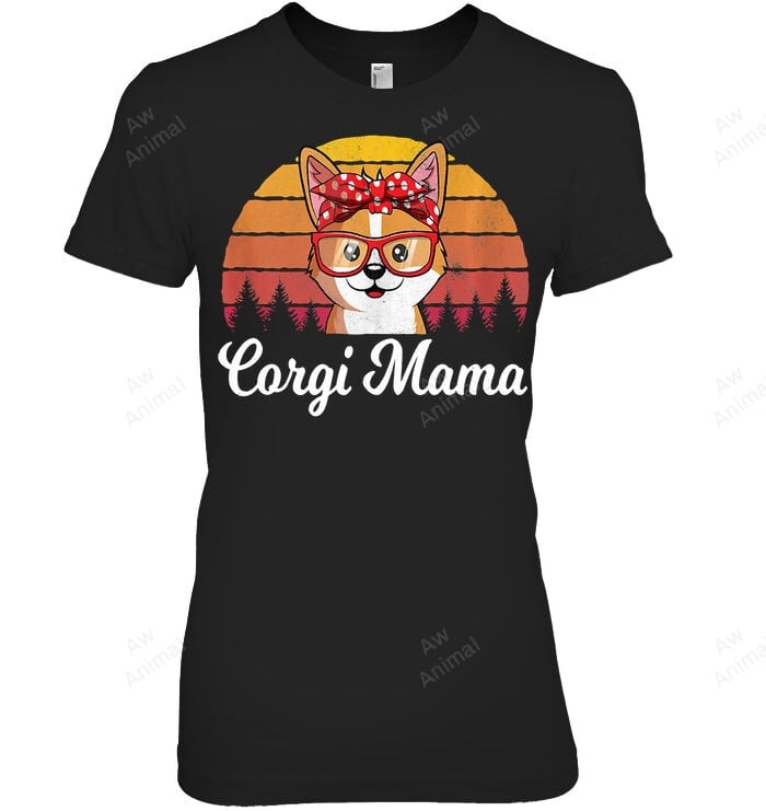 Corgi Mama Women Sweatshirt Hoodie Long Sleeve T-Shirt