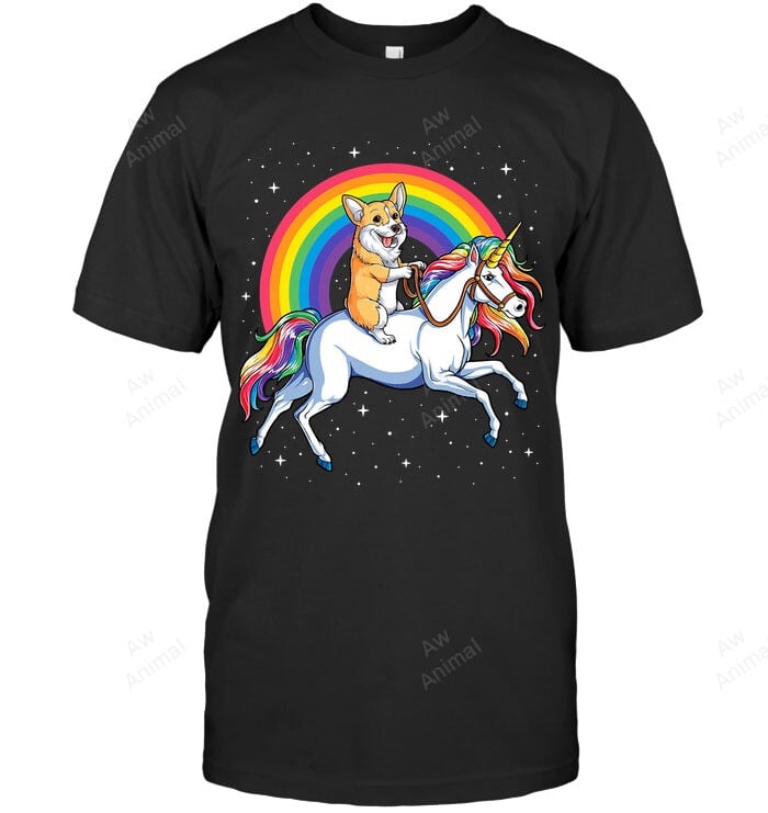Corgi Unicorn Girls Space Galaxy Rainbow Corgicorn Sweatshirt Hoodie Long Sleeve Men Women T-Shirt