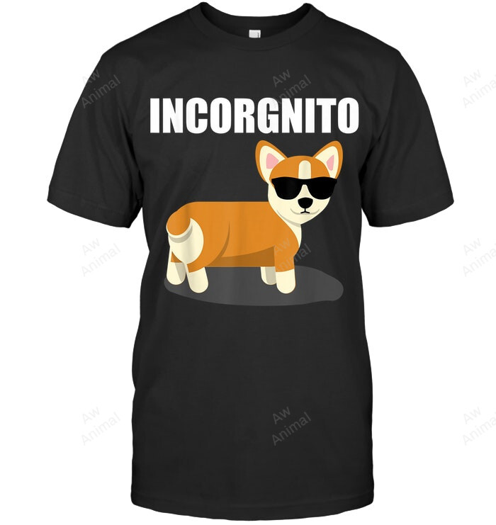 Vintage Incorgnito Funny Corgi Lover Sweatshirt Hoodie Long Sleeve Men Women T-Shirt