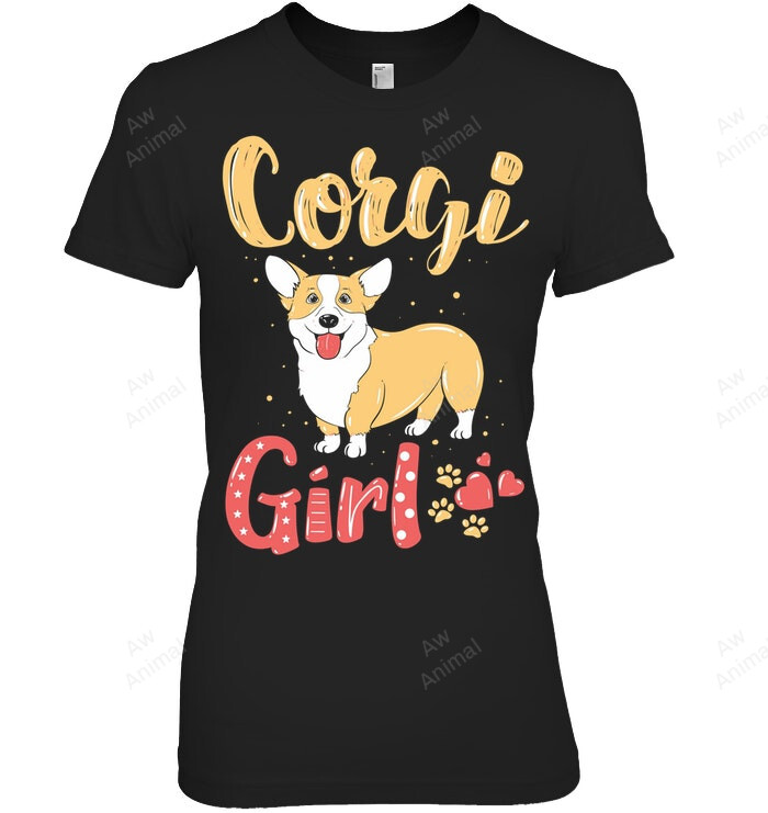 Corgi Girl Just A Girl Who Loves Corgis Women Sweatshirt Hoodie Long Sleeve T-Shirt