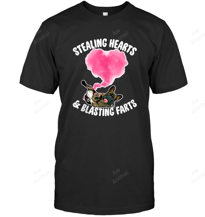 Stealing Hearts And Blasting Farts Frenchie Valentines Mom Frenchie French Bulldog Sweatshirt Hoodie Long Sleeve Men Women T-Shirt