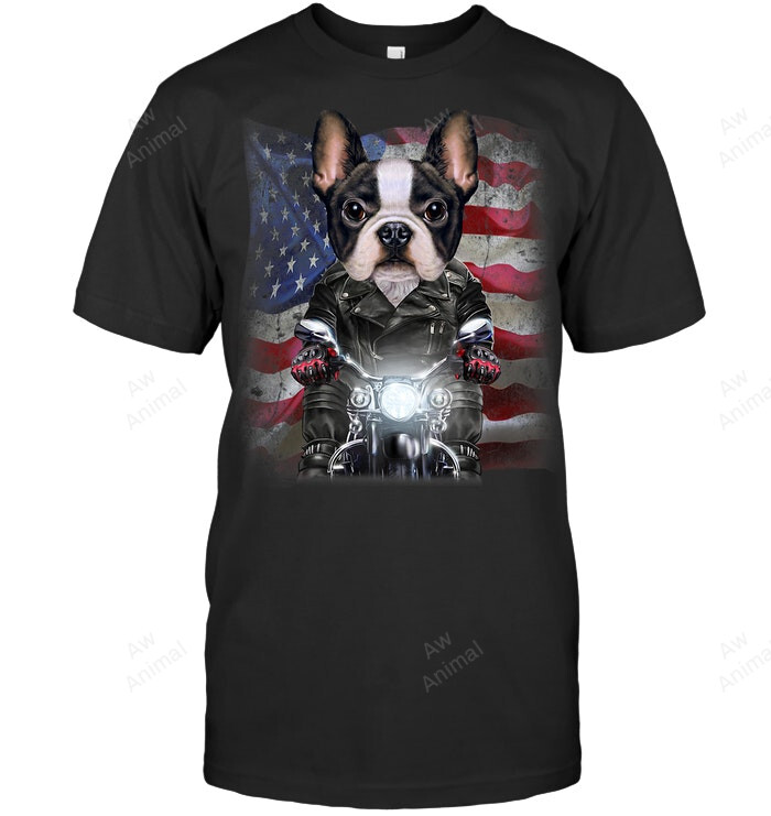 French Bulldog Riding Motobike Sweatshirt Hoodie Long Sleeve Men Women T-Shirt