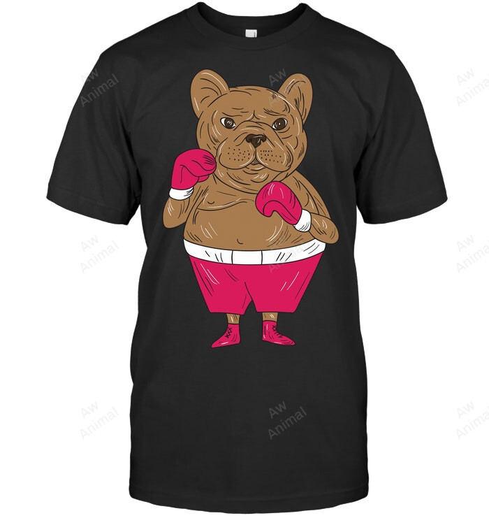 French Bulldog Boxer Boxing Stance Cartoon Frenchie French Bulldog 69 Sweatshirt Hoodie Long Sleeve Men Women T-Shirt