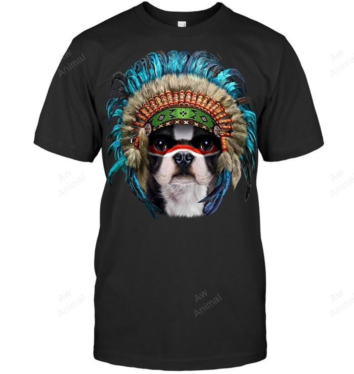 French Bulldog Native American Sweatshirt Hoodie Long Sleeve Men Women T-Shirt