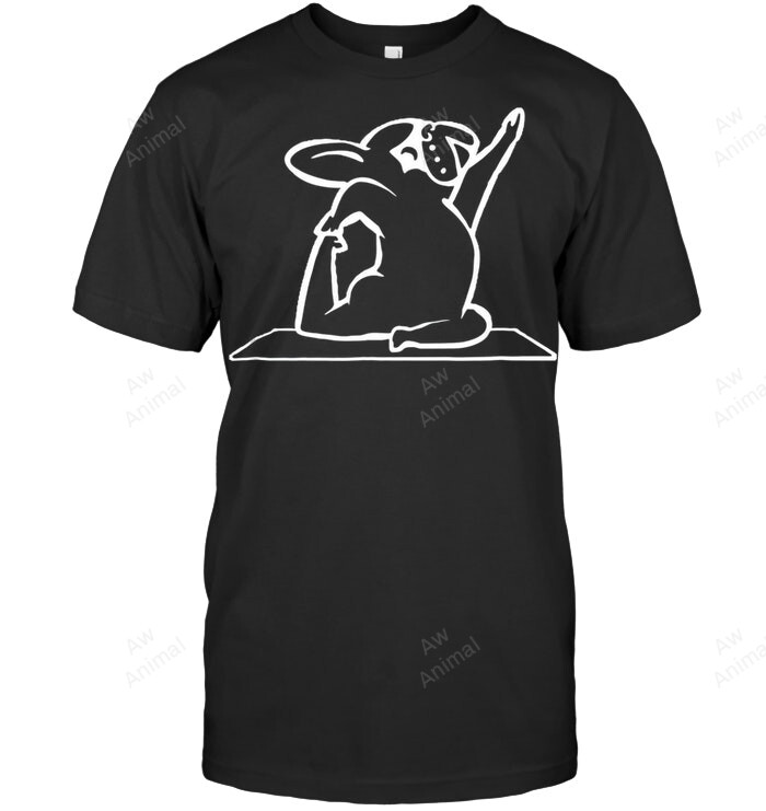 Frenchie French Bulldog Yoga Position Sweatshirt Hoodie Long Sleeve Men Women T-Shirt