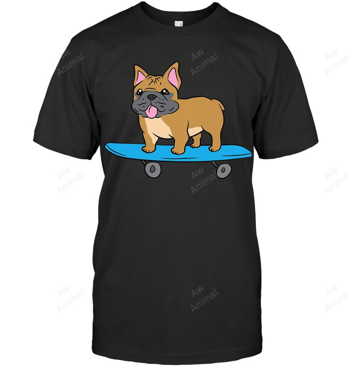 French Bulldog Skateboarding Dog Skater Bulldog Sweatshirt Hoodie Long Sleeve Men Women T-Shirt