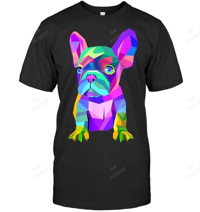Colored Dog Breed Cute Pet Animal Bulldog French Frenchie French Bulldog Sweatshirt Hoodie Long Sleeve Men Women T-Shirt