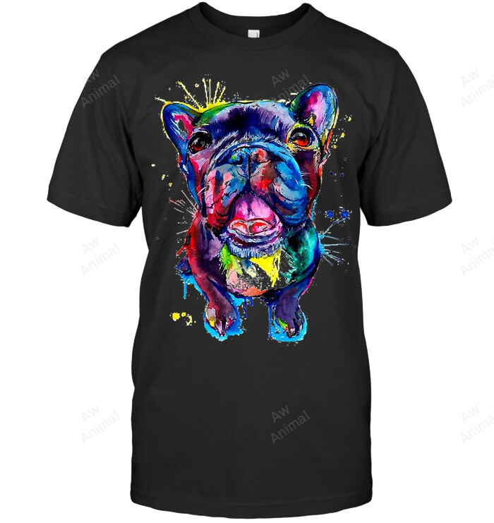 French Bulldog Colorful Sweatshirt Hoodie Long Sleeve Men Women T-Shirt