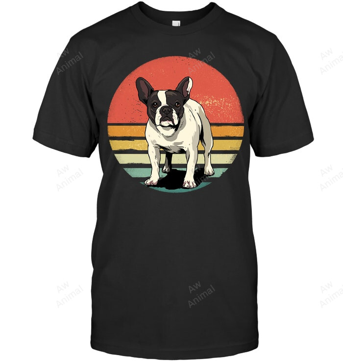 French Bulldog Dog Lover Retro Vintage 70s Dog Pet Sweat Sweatshirt Hoodie Long Sleeve Men Women T-Shirt