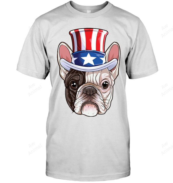 French Bulldog Uncle Sam Th Of July Dog American Flag Frenchie French Bulldog 76 Sweatshirt Hoodie Long Sleeve Men Women T-Shirt
