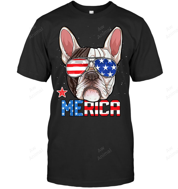 French Bulldog Merica Th Of July Boys Dog Puppy Frenchie French Bulldog Sweatshirt Hoodie Long Sleeve Men Women T-Shirt