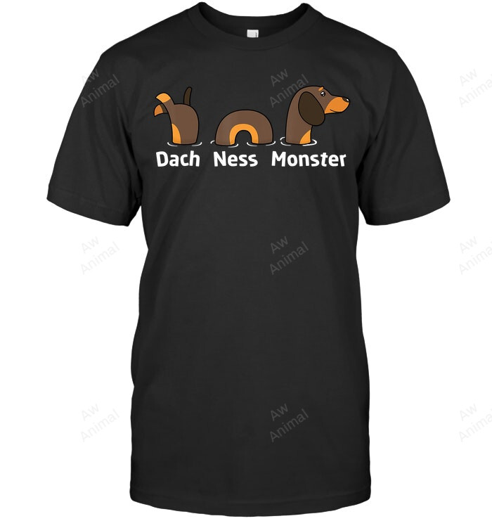 Funny Loch Ness Monster Dach Dachshund Sweatshirt Hoodie Long Sleeve Men Women T-Shirt