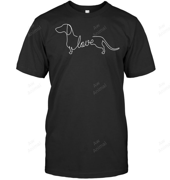 Dachshund Chiweenie Wiener Dog Love Art Sketch Png Sweatshirt Hoodie Long Sleeve Men Women T-Shirt
