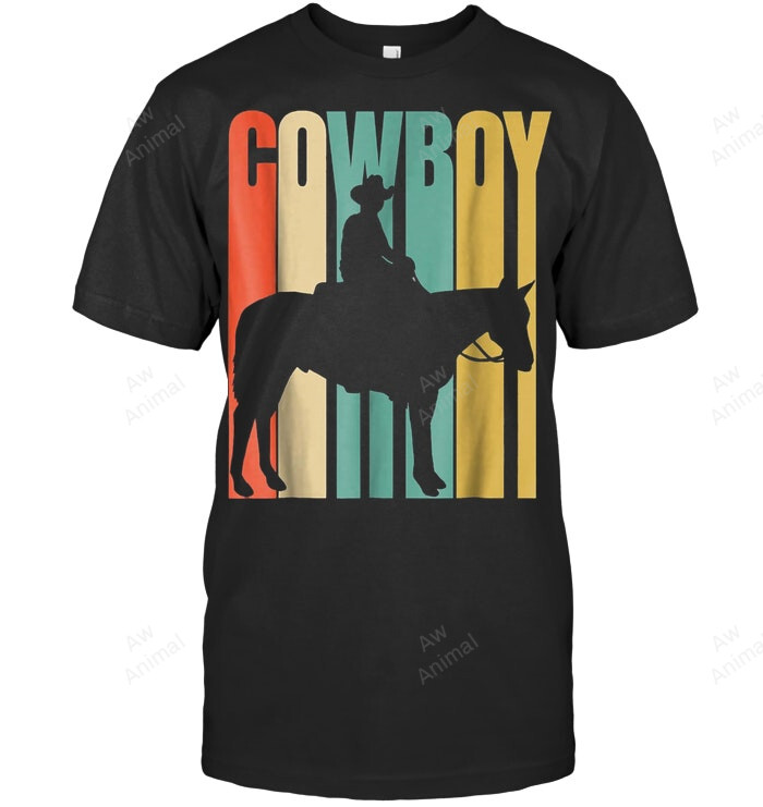 Horse Cowboy Vintage Men Sweatshirt Hoodie Long Sleeve T-Shirt