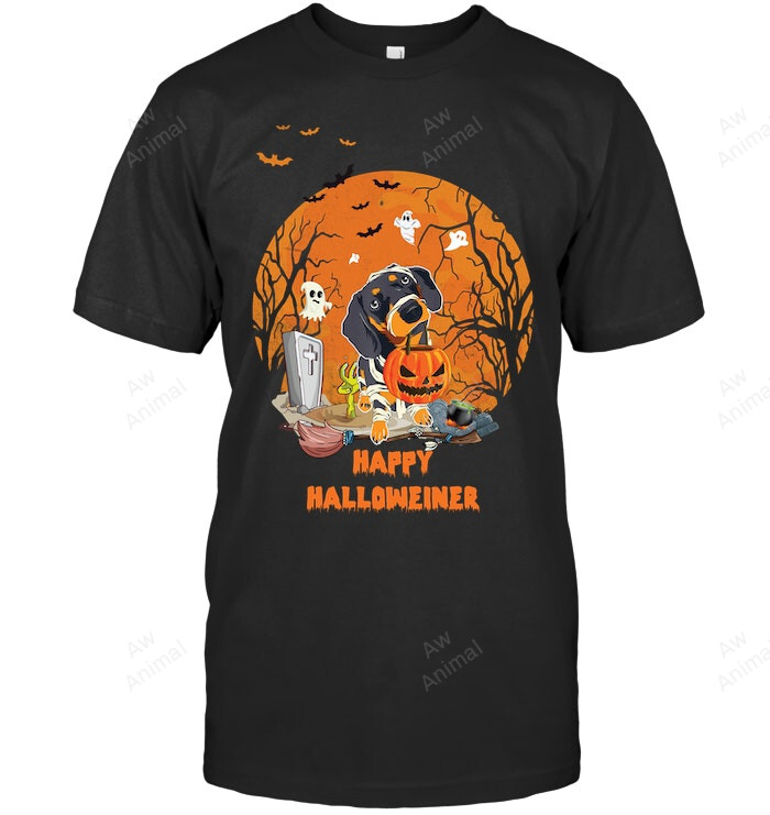 Dachshund Happy Halloweiner Sweatshirt Hoodie Long Sleeve Men Women T-Shirt