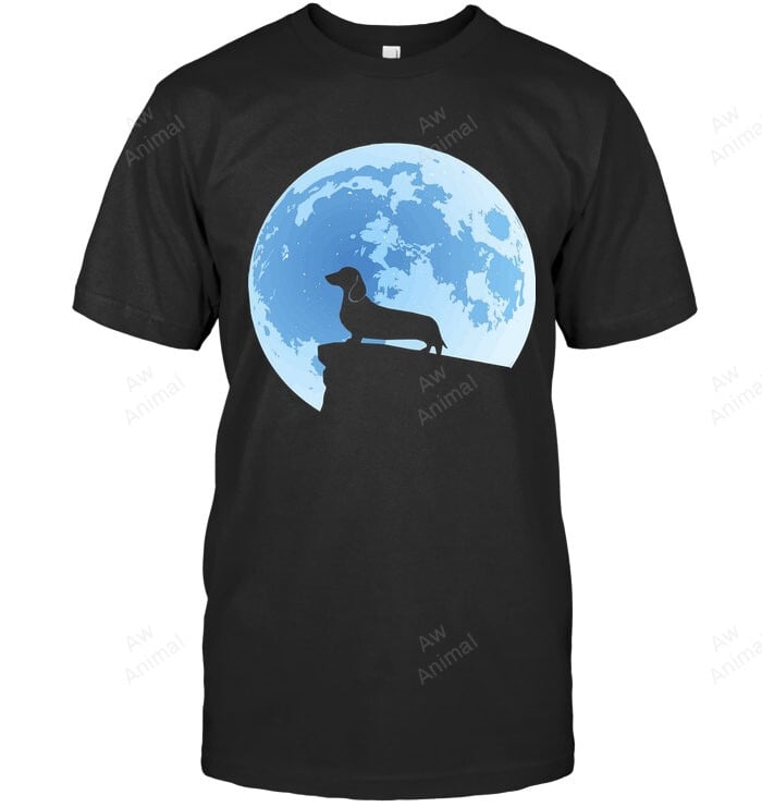 Dachshund Moon Halloween Sweatshirt Hoodie Long Sleeve Men Women T-Shirt