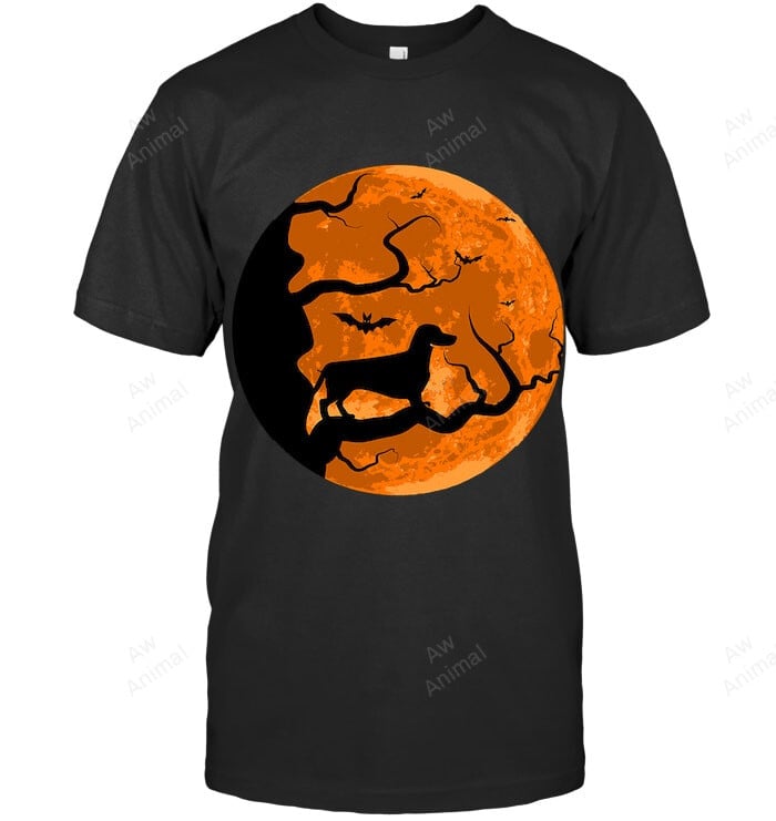 Dachshund And Moon Halloween Dachshund Lovers Cute Sweatshirt Hoodie Long Sleeve Men Women T-Shirt