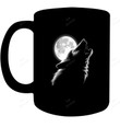 Wolf Howling At Moon Mug