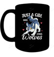 Just A Girl Who Loves Wolves Wolf Lover Women Gifts Sweatshirt Mug