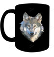 Realistic White Wolf Realistic Animal Print With Colors Mug