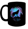 Wolf Galaxy Moon Mug