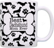 Best Dachshund Mom Ever Paw Pattern Coffee Mug