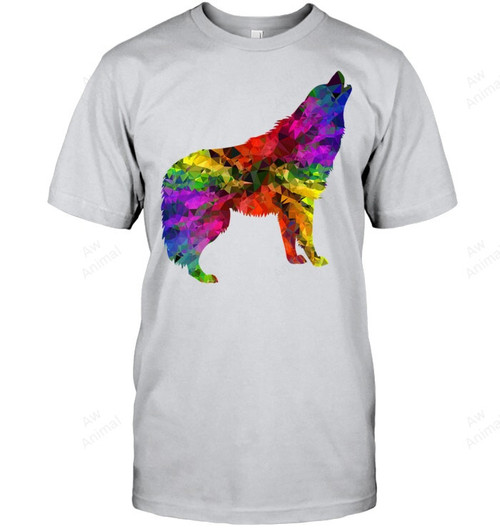 Wolf Howling Multiple Colors Men Tank Top V-Neck T-Shirt