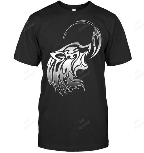 Howling Fenrir Wolf Shirt Nordic Mythology Men Tank Top V-Neck T-Shirt