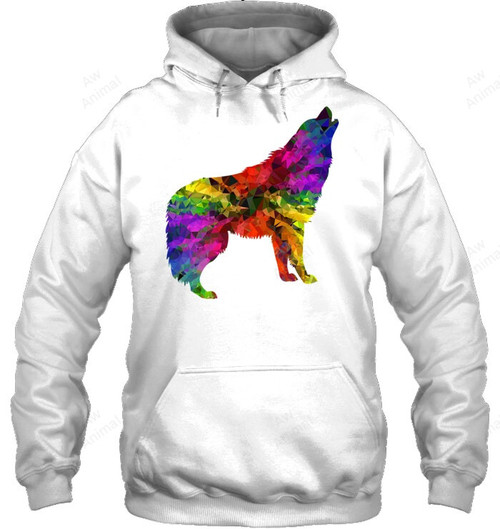 Wolf Howling Multiple Colors Sweatshirt Hoodie Long Sleeve