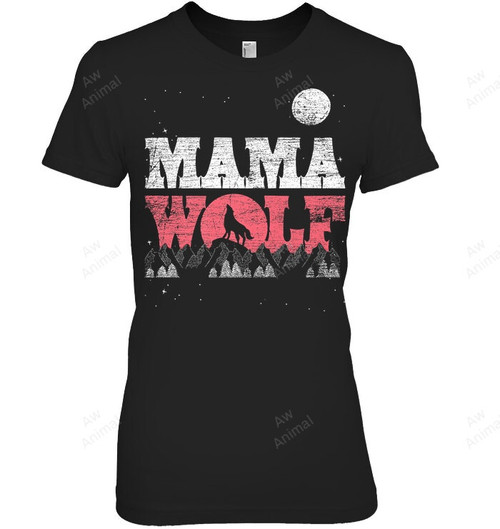 Mama Wolf Women Tank Top V-Neck T-Shirt