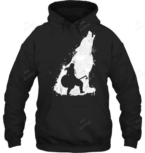 Wolf Howling Samurai Sweatshirt Hoodie Long Sleeve