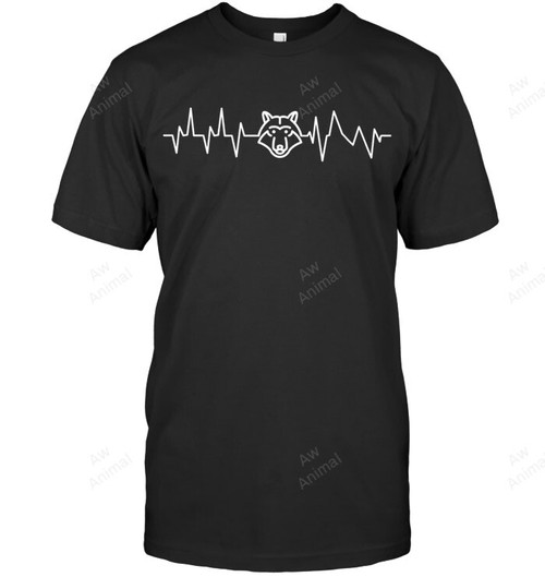 Wolf Hearbeat 3 Men Tank Top V-Neck T-Shirt
