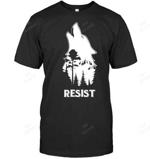 Resist Wolf National Park Men Tank Top V-Neck T-Shirt