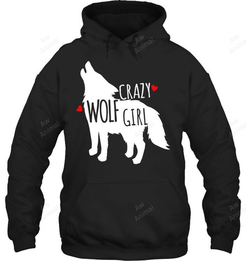Crazy Wolf Girl Sweatshirt Hoodie Long Sleeve