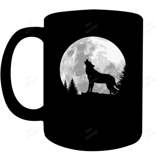 Wolf Full Moon Forest Howling Nature Hunting Gift Sweatshirt Mug
