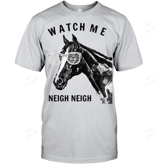 Funny Race Horse Watch Me Neigh Neigh Men Tank Top V-Neck T-Shirt
