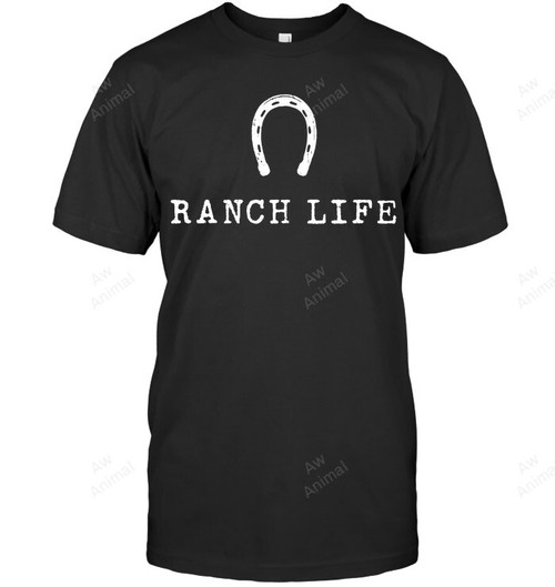 Ranch Life Horse Shoe Graphic Men Tank Top V-Neck T-Shirt