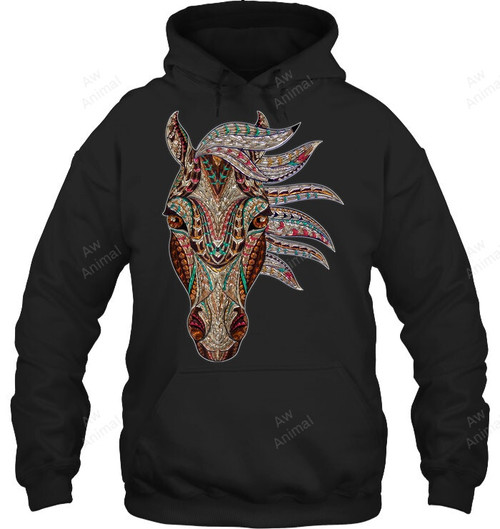 Horse Tribal Abstract Art Sweatshirt Hoodie Long Sleeve