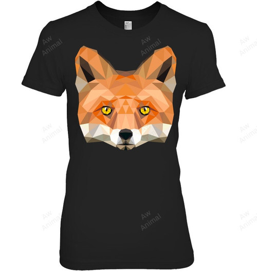 Fox Head Low Poly Animal Illustration Art Wilderne Hoodies Fox Women Tank Top V-Neck T-Shirt