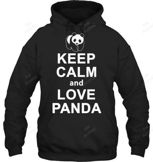 Keep Calm And Love Panda Sweatshirt Hoodie Long Sleeve
