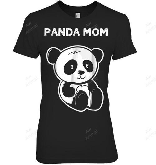 Panda Mom Women Tank Top V-Neck T-Shirt