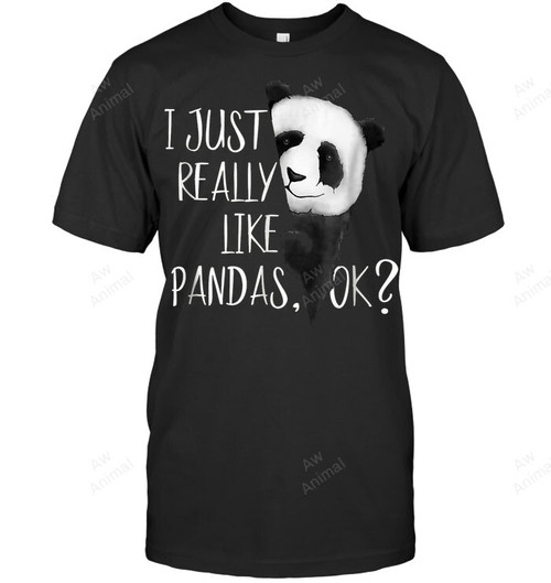 I Just Really Like Pandas Men Tank Top V-Neck T-Shirt