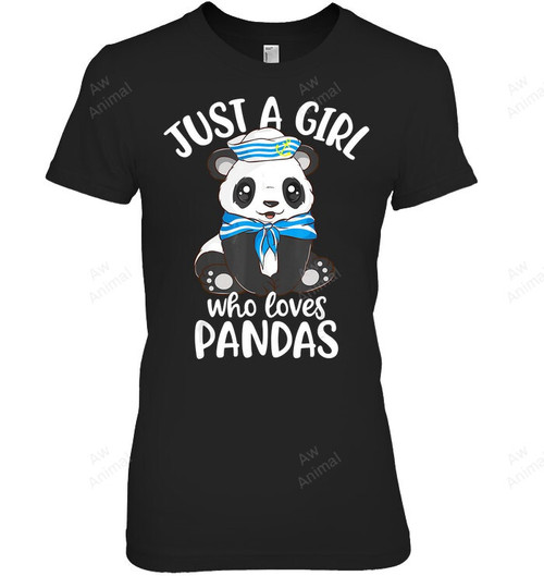 Just A Girl Who Loves Pandas Women Tank Top V-Neck T-Shirt