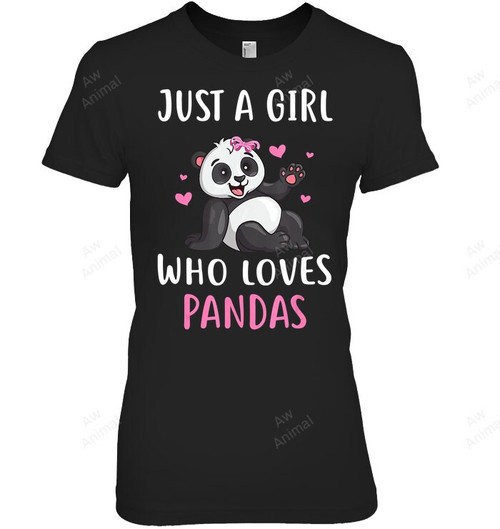 Just A Girl Who Loves Pandas Women Tank Top V-Neck T-Shirt