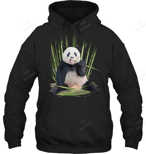 Panda Eating Sweatshirt Hoodie Long Sleeve
