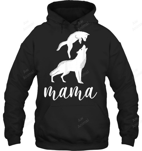 Mama Wolf & Baby Wolf Love Mom And Kids Mothers Day Sweatshirt Hoodie Long Sleeve