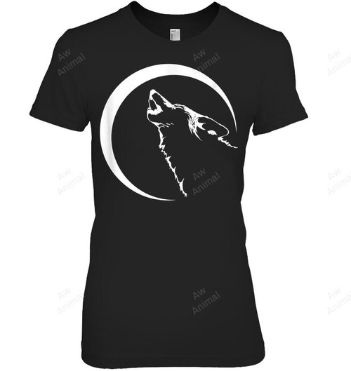 Wolf Howling In The Night Gift Women Tank Top V-Neck T-Shirt