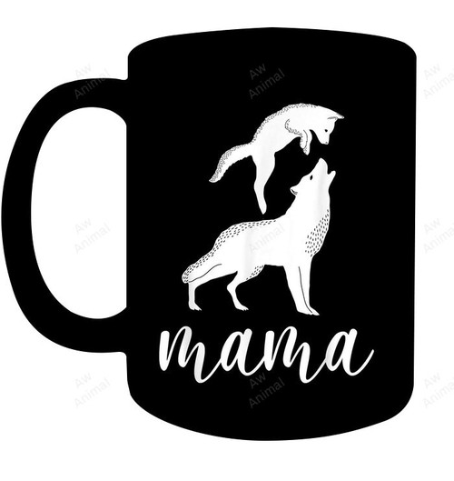 Mama Wolf & Baby Wolf Love Mom And Kids Mothers Day Mug