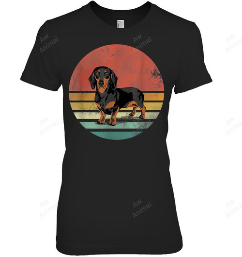 Vintage Dachshund Dog For Dog Lover Mom And Dad Women Tank Top V-Neck T-Shirt