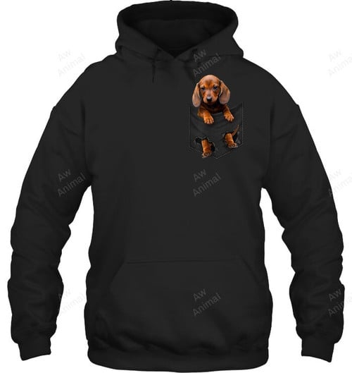 Dachshund In My Pocket Dachshund Lover Weiner Dog Sweatshirt Hoodie Long Sleeve